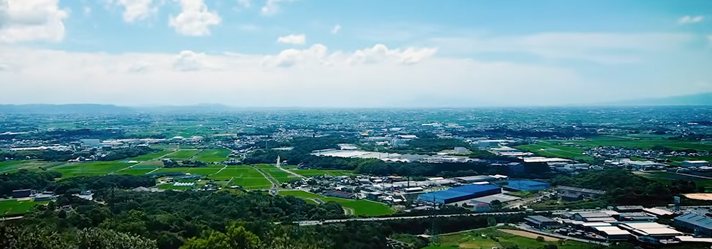 鎮西山から見た上峰町