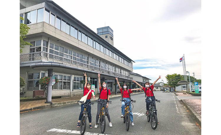 自転車で町内ぐるっと一周して上峰町に到着しました！